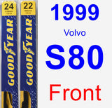 Front Wiper Blade Pack for 1999 Volvo S80 - Premium