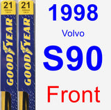 Front Wiper Blade Pack for 1998 Volvo S90 - Premium