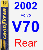 Rear Wiper Blade for 2002 Volvo V70 - Premium