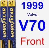 Front Wiper Blade Pack for 1999 Volvo V70 - Premium