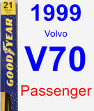 Passenger Wiper Blade for 1999 Volvo V70 - Premium