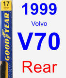 Rear Wiper Blade for 1999 Volvo V70 - Premium