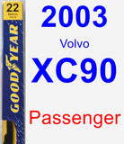 Passenger Wiper Blade for 2003 Volvo XC90 - Premium