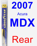 Rear Wiper Blade for 2007 Acura MDX - Rear