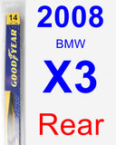 Rear Wiper Blade for 2008 BMW X3 - Rear