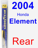 Rear Wiper Blade for 2004 Honda Element - Rear