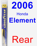 Rear Wiper Blade for 2006 Honda Element - Rear