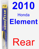 Rear Wiper Blade for 2010 Honda Element - Rear
