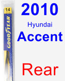 Rear Wiper Blade for 2010 Hyundai Accent - Rear