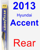 Rear Wiper Blade for 2013 Hyundai Accent - Rear