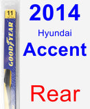 Rear Wiper Blade for 2014 Hyundai Accent - Rear