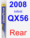 Rear Wiper Blade for 2008 Infiniti QX56 - Rear