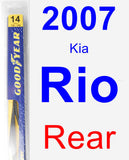 Rear Wiper Blade for 2007 Kia Rio - Rear
