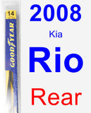 Rear Wiper Blade for 2008 Kia Rio - Rear