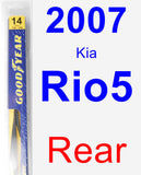 Rear Wiper Blade for 2007 Kia Rio5 - Rear
