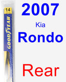 Rear Wiper Blade for 2007 Kia Rondo - Rear