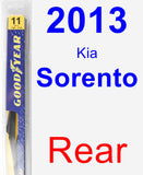 Rear Wiper Blade for 2013 Kia Sorento - Rear