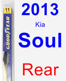 Rear Wiper Blade for 2013 Kia Soul - Rear