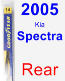 Rear Wiper Blade for 2005 Kia Spectra - Rear