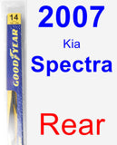 Rear Wiper Blade for 2007 Kia Spectra - Rear