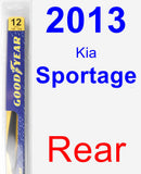 Rear Wiper Blade for 2013 Kia Sportage - Rear