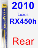 Rear Wiper Blade for 2010 Lexus RX450h - Rear