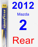 Rear Wiper Blade for 2012 Mazda 2 - Rear