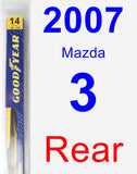 Rear Wiper Blade for 2007 Mazda 3 - Rear