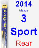 Rear Wiper Blade for 2014 Mazda 3 Sport - Rear