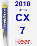 Rear Wiper Blade for 2010 Mazda CX-7 - Rear