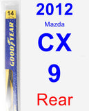 Rear Wiper Blade for 2012 Mazda CX-9 - Rear