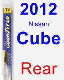 Rear Wiper Blade for 2012 Nissan Cube - Rear