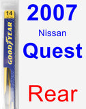 Rear Wiper Blade for 2007 Nissan Quest - Rear