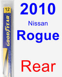 Rear Wiper Blade for 2010 Nissan Rogue - Rear