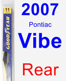 Rear Wiper Blade for 2007 Pontiac Vibe - Rear