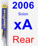 Rear Wiper Blade for 2006 Scion xA - Rear