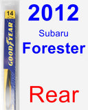 Rear Wiper Blade for 2012 Subaru Forester - Rear