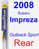 Rear Wiper Blade for 2008 Subaru Impreza - Rear