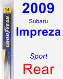 Rear Wiper Blade for 2009 Subaru Impreza - Rear