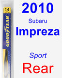 Rear Wiper Blade for 2010 Subaru Impreza - Rear