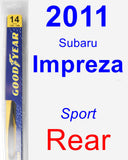 Rear Wiper Blade for 2011 Subaru Impreza - Rear