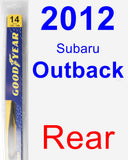 Rear Wiper Blade for 2012 Subaru Outback - Rear