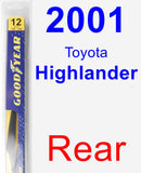 Rear Wiper Blade for 2001 Toyota Highlander - Rear