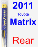 Rear Wiper Blade for 2011 Toyota Matrix - Rear