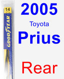 Rear Wiper Blade for 2005 Toyota Prius - Rear