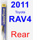Rear Wiper Blade for 2011 Toyota RAV4 - Rear
