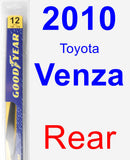 Rear Wiper Blade for 2010 Toyota Venza - Rear
