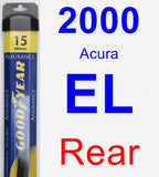 Rear Wiper Blade for 2000 Acura EL - Assurance