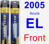 Front Wiper Blade Pack for 2005 Acura EL - Assurance