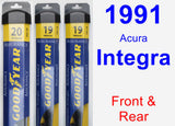 Front & Rear Wiper Blade Pack for 1991 Acura Integra - Assurance